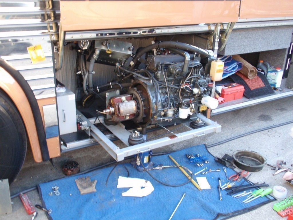 Prevost Motorhome Class A - Generator Rebuild by Excalibur Coach