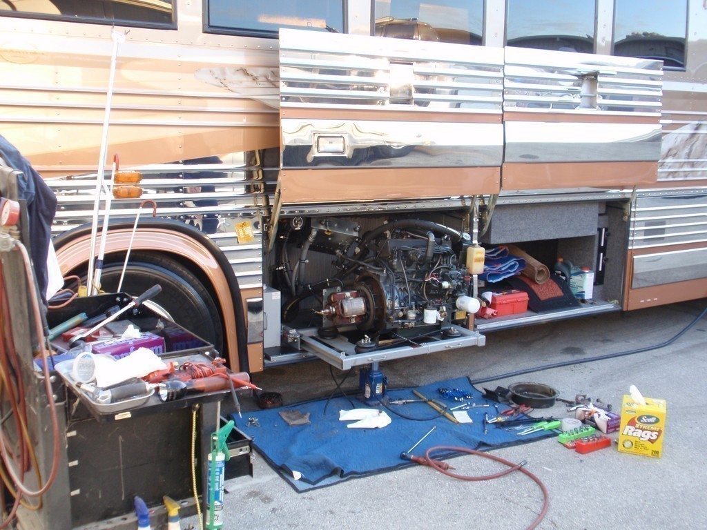 Prevost Motorhome Class A - Generator Rebuild by Excalibur Coach