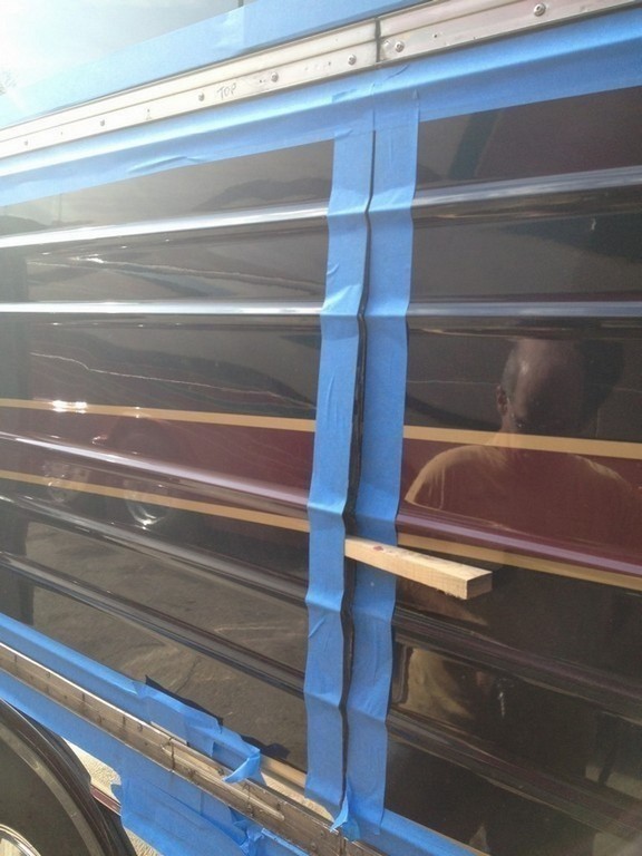 Prevost XL II side panel problems repaired