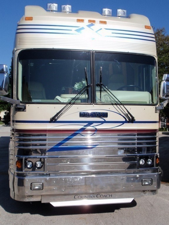 1999 Prevost XL Country Coach with Excalibur Coach front Updated