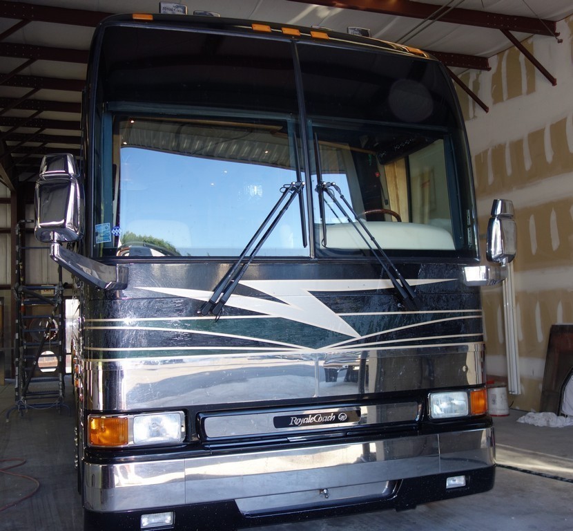 Prevost XLII headlight upgrade