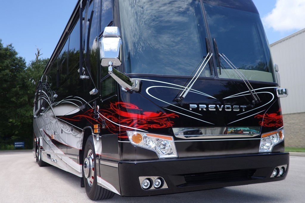 Prevost H3-45 Liberty After Excalibur Coach new front facelift and paint