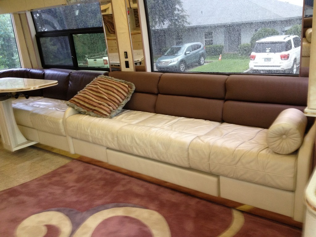 1997 Prevost H3-45 before new floor and sofa upholstery by Excalibur Coach