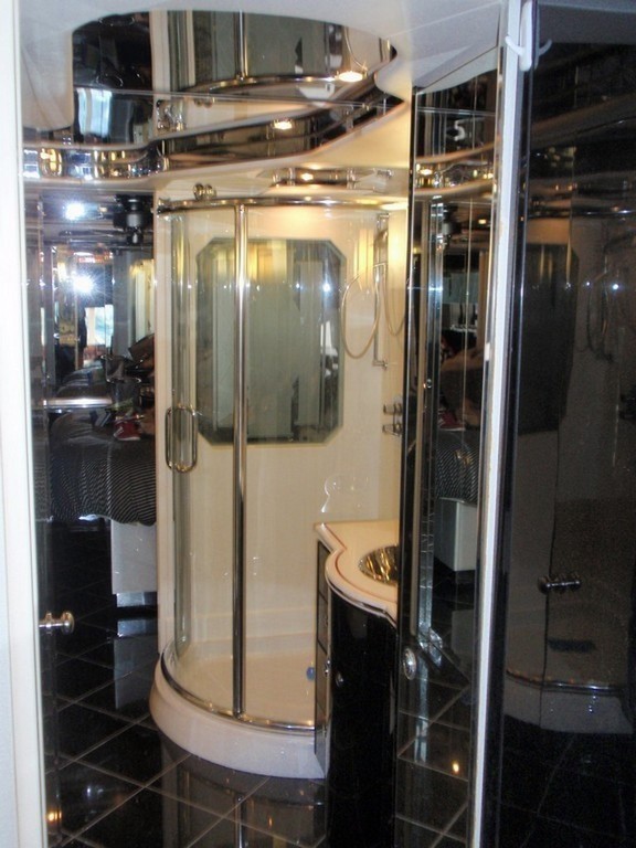 Prevost Featherlite H3-45 Shower Floor Rotten and Shower Upgrade NEW Granite Floors