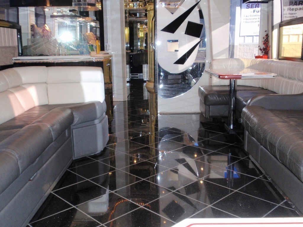 Prevost Featherlite H3-45 New Granite Floors by Excalibur Coach
