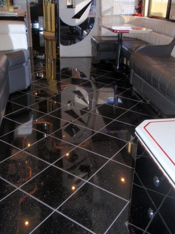 Prevost Featherlite H3-45 New granite Floors by Excalibur Coach