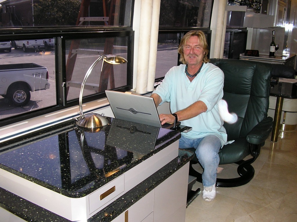 Another happy customer at newly designed laptop workstation by Excalibur Coach