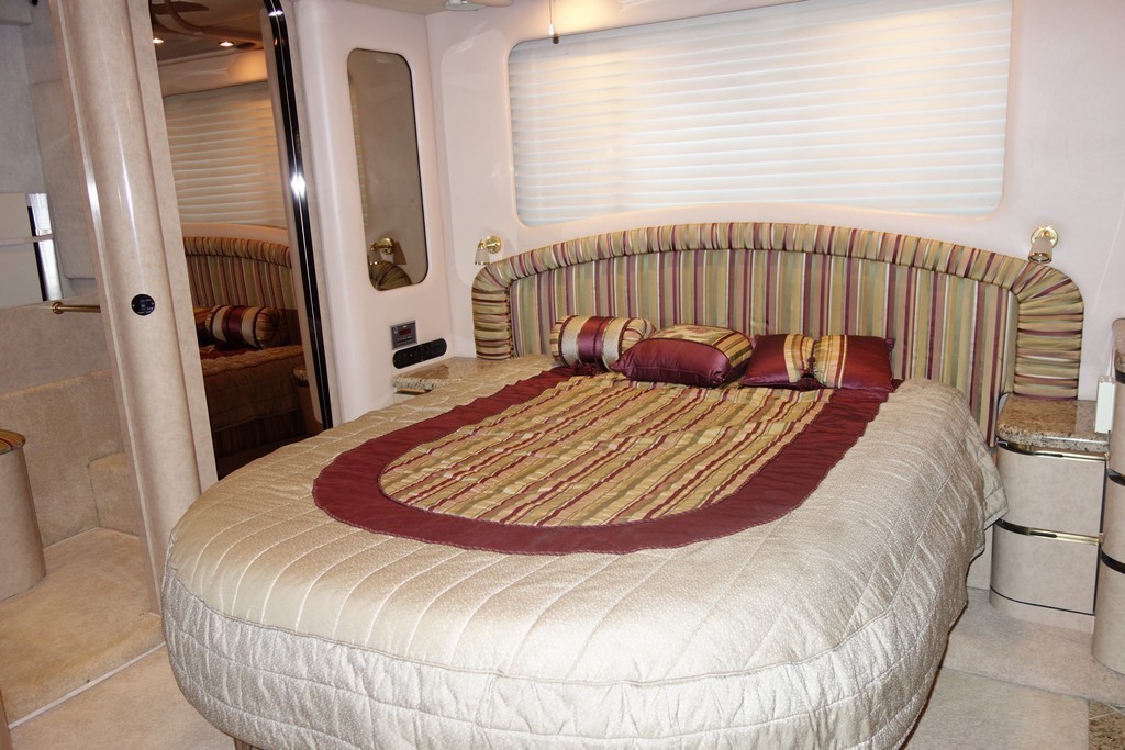 2001 Prevost Newell Before King Bed and Head Board upgrade By Excalibur Coach