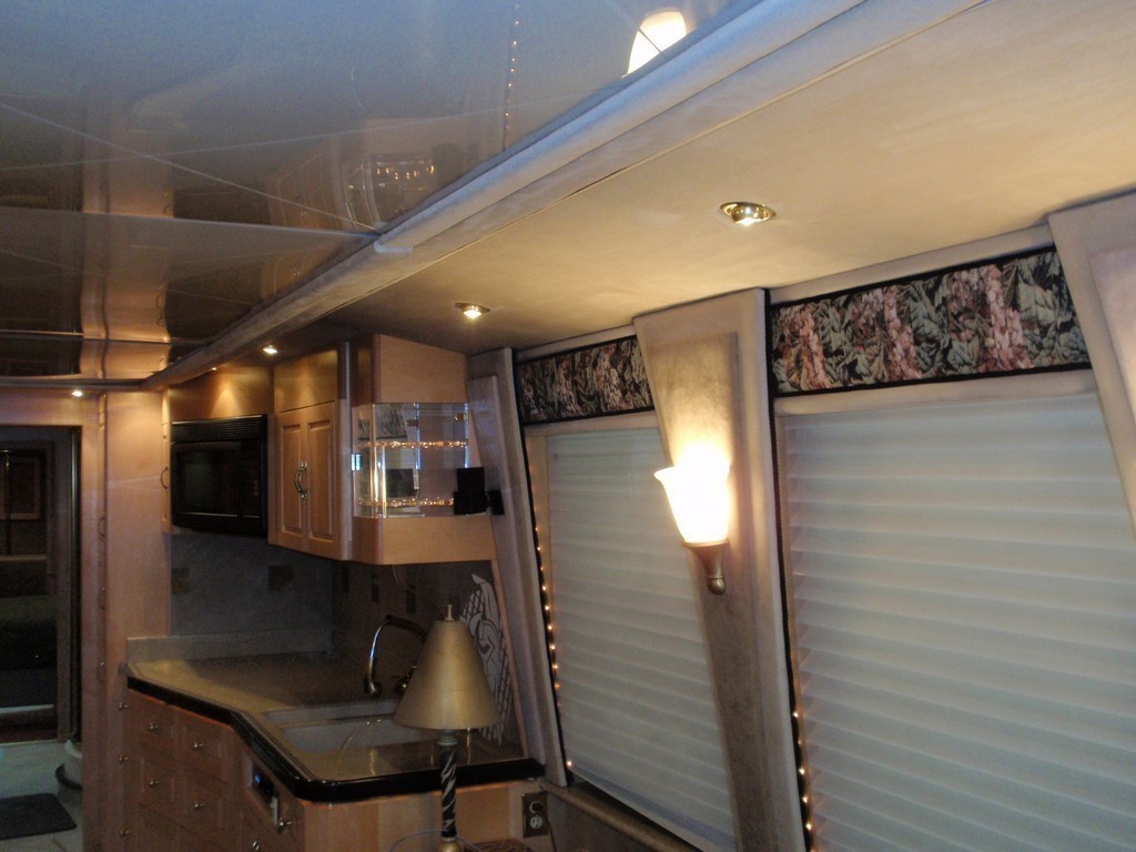 Prevost XL Royale Excalibur Coach before new valance upholstery by EXCALIBUR COACH