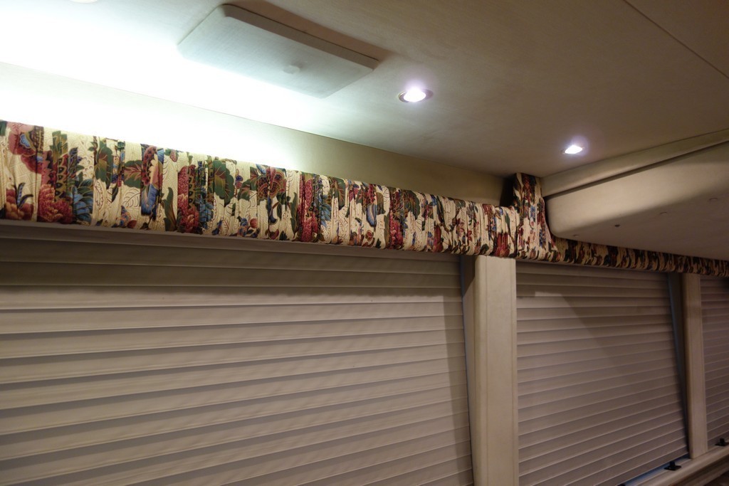 1995 Prevost H3 Motorhome Entertainer Excalibur Coach before newly upholstered valances