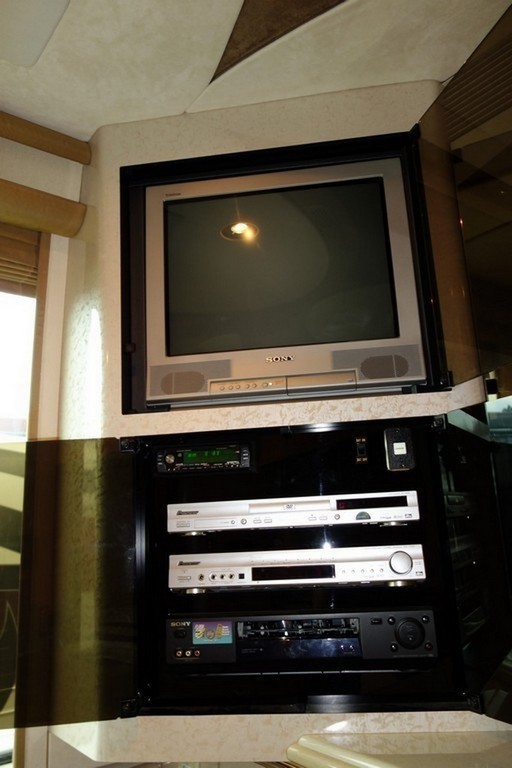 Prevost Marathon XL Excalibur Coach before new bedroom TV