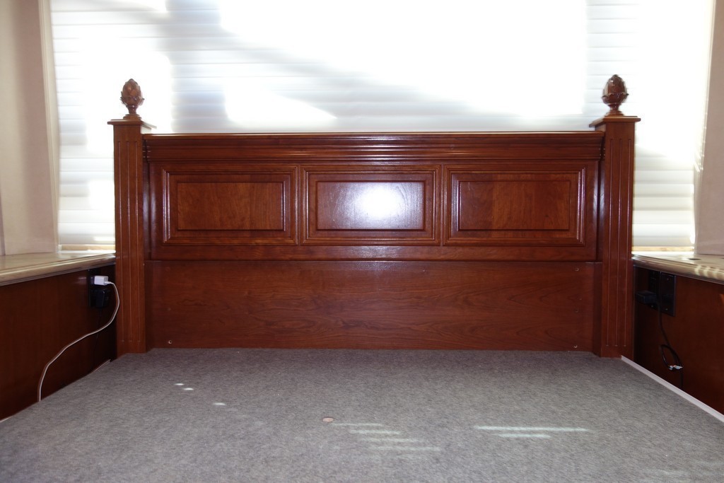 1999 Prevost XLII Country Coach headboard before new upholstered design by Excalibur Coach