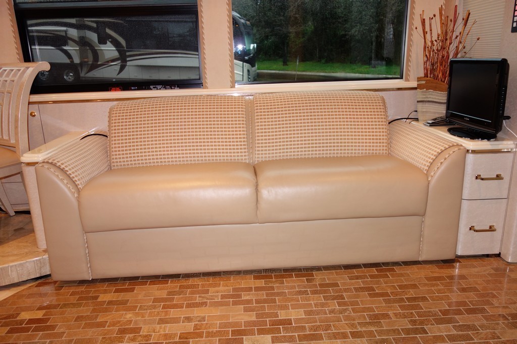 Prevost XL II Marathon Excalibur Coach before new upholstery design