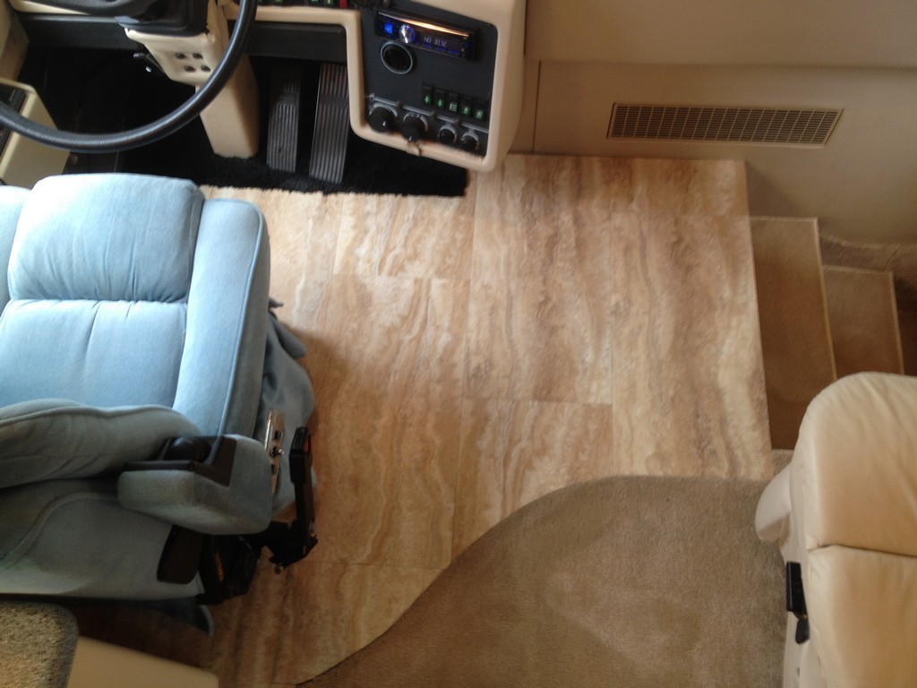 1996 Prevost XLV with New upholstery - floor and custom slide-out table by Excalibur Coach