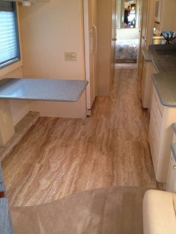 1996 Prevost XLV with New upholstery - floor and custom slide-out table by Excalibur Coach