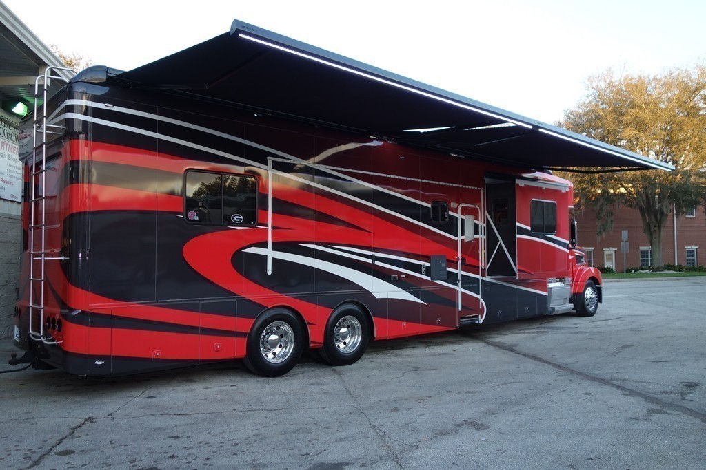 Showhauler Motorhome with new Awnings and LED lighting by Excalibur Coach