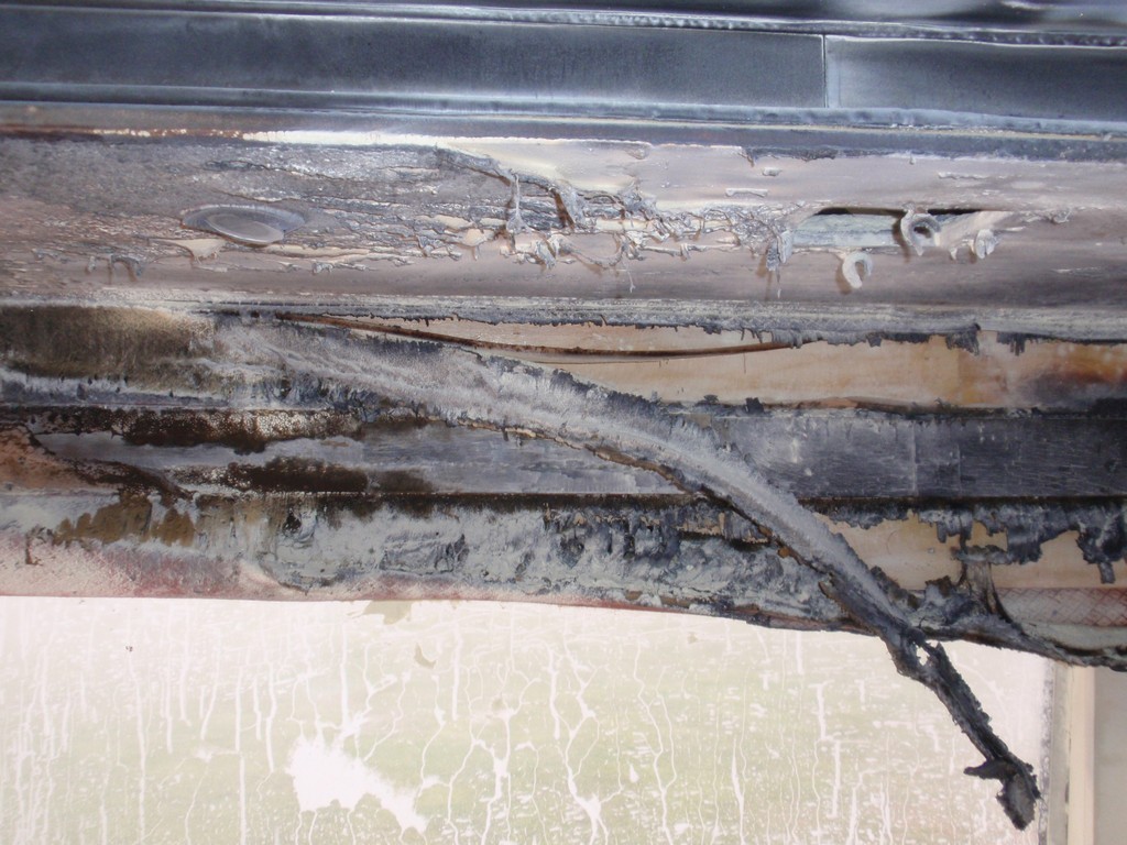 Prevost H3-45 Ceiling after interior Fire, photo 25