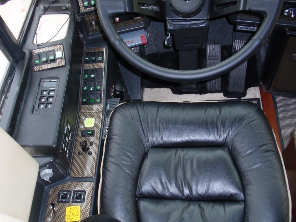 Prevost -New carbon fiber left side console by Excalibur Coach