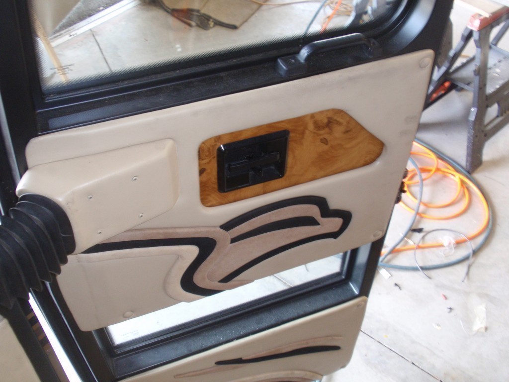 Prevost - Entry door trim before upgrade by Excalibur Coach