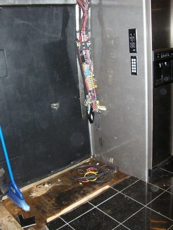 Wheelchair door reinforced and welded closed by Excalibur Coach