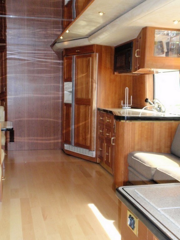 New Wood Flooring in Salon Galley Bedroom and Entry by Excalibur Coach - Prevost Motorhome - H3-45 - XL - XLII - Marathon - Country Coach