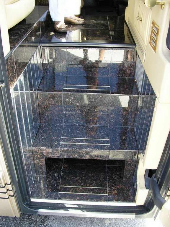 Prevost new stairwell floor by Excalibur Coach - Floor - Prevost Motorhome - H3-45 - XL - XLII - Marathon - Country Coach