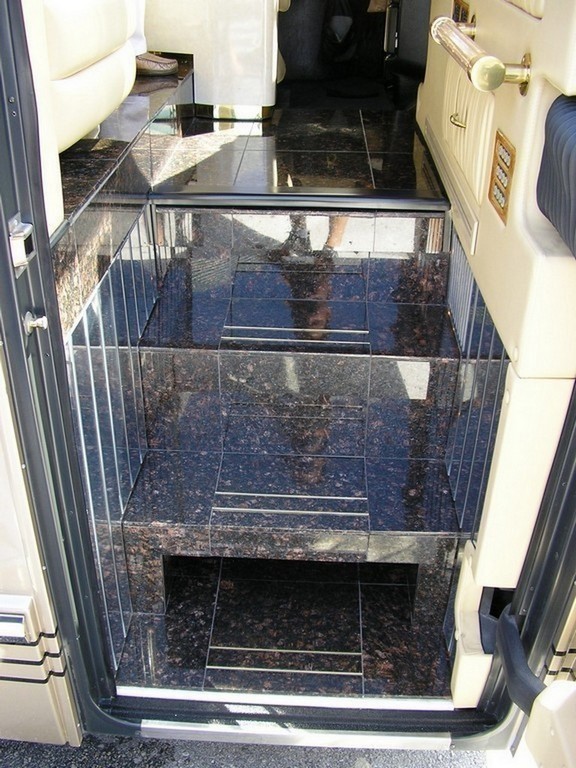 Prevost new stairwell floor by Excalibur Coach - Floor - Prevost Motorhome - H3-45 - XL - XLII - Marathon - Country Coach