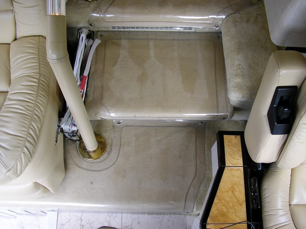 Prevost before new stairway floor by Excalibur Coach - Floor - Prevost Motorhome - H3-45 - XL - XLII - Marathon - Country Coach