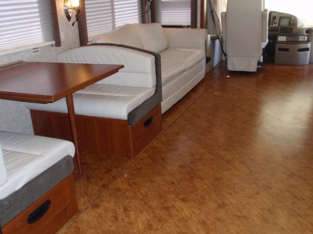 Fleetwood New Vinyl Planking in Dinette and Salon by Excalibur Coach - Floor - Prevost Motorhome - H3-45 - XL- XLII - Marathon