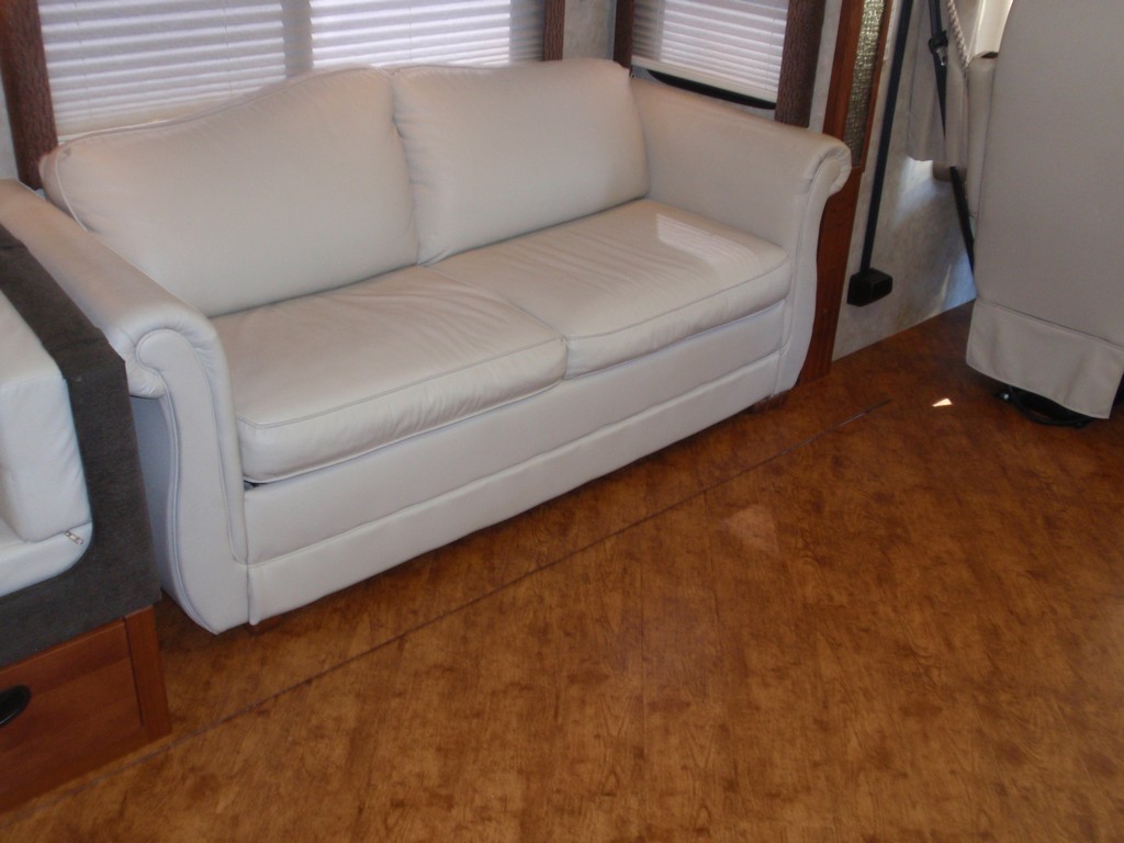 Monaco with New Vinyl Wood planking in salon by Excalibur Coach - Floor - Prevost Motorhome - H3-45 - XL - XLII - Marathon - Entertainer