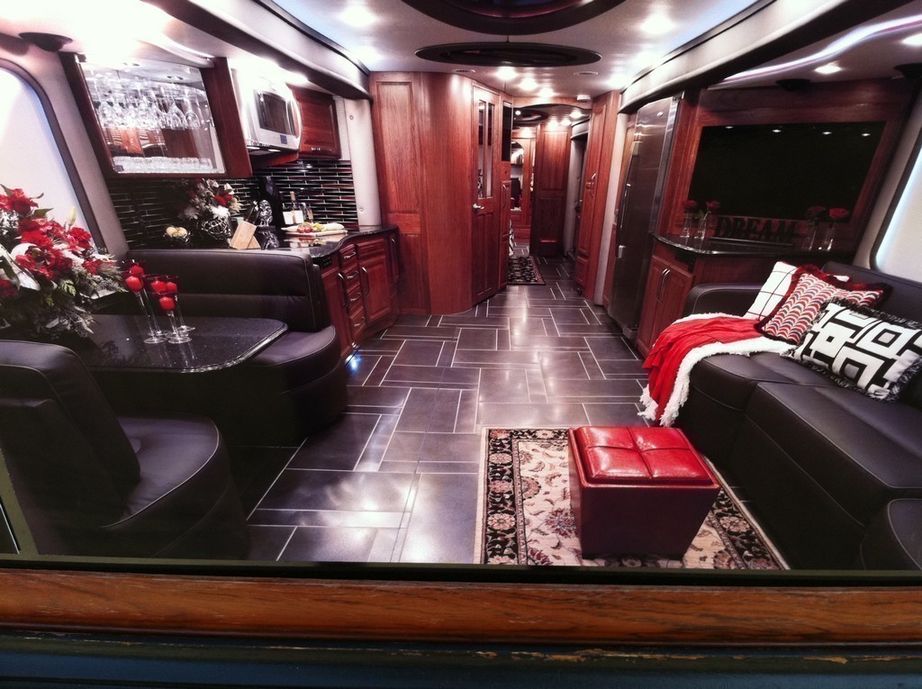 New Vinyl Flooring by Excalibur Coach - Floor - Prevost Motorhome - H3-45 - XL - XLII - Marathon - Entertainer
