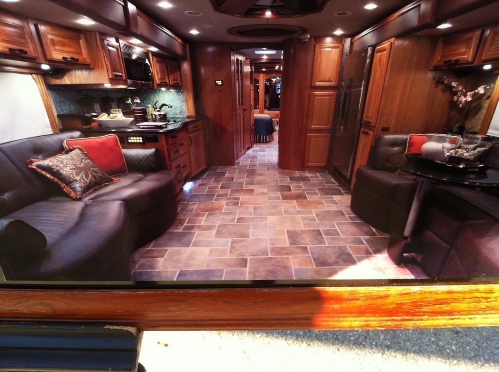 New Vinyl Flooring by Excalibur Coach - Floor - Prevost Motorhome - H3-45 - XL - XLII - Marathon - Entertainer