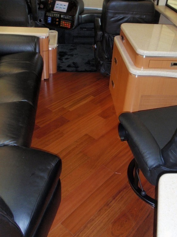 Prevost Xl New Wood Floor in salon by Excalibur Coach - Prevost Motorhome H3-45 - XL - XLII - Entertainer - Class A