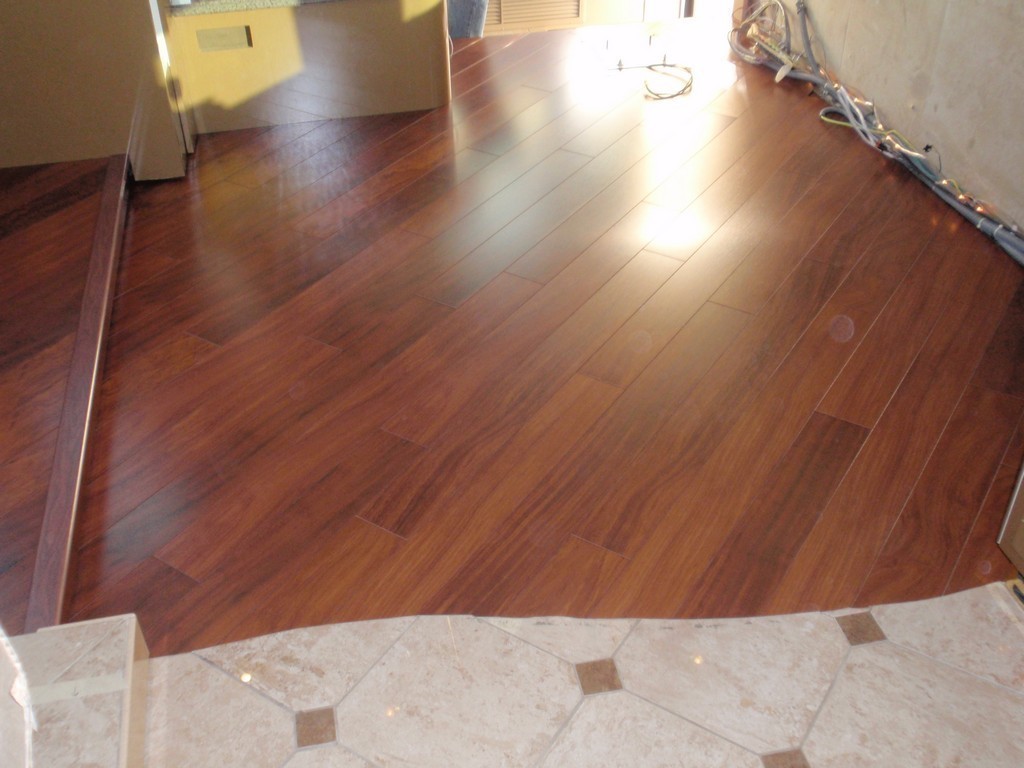 Prevost XL II H3-45 Motorhomes Class A - new wood floor in salon by Excalibur Coach