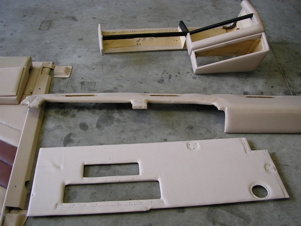 Prevost Motorhome Class A - Dash panels out of coach before new upholstery by Excalibur Coach