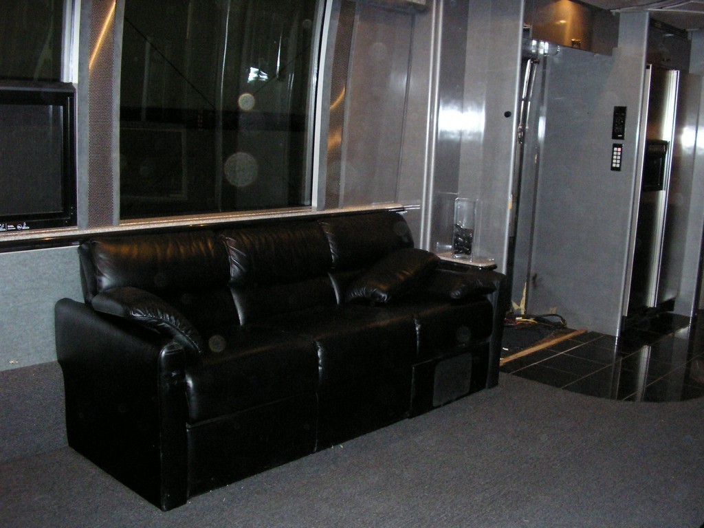 Prevost XL II Wheelchair Door Removed Before New Dinette installed by Excalibur Coach. Also Motorhome, Class A, H3-45