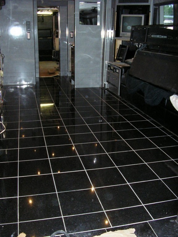 Prevost XL II New Granite Floor Upgrade by Excalibur Coach. Also Motorhome, Class A, H3-45
