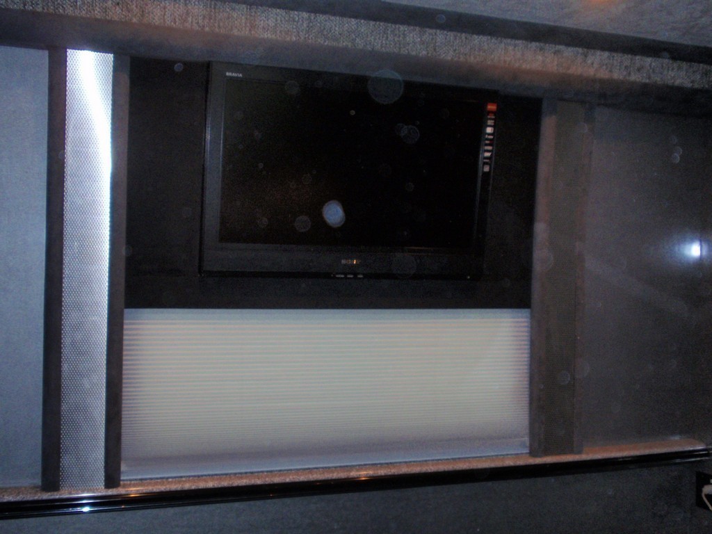 Prevost XL II Bedroom TV Upgrade by Excalibur Coach. Also Motorhome, Class A, H3-45