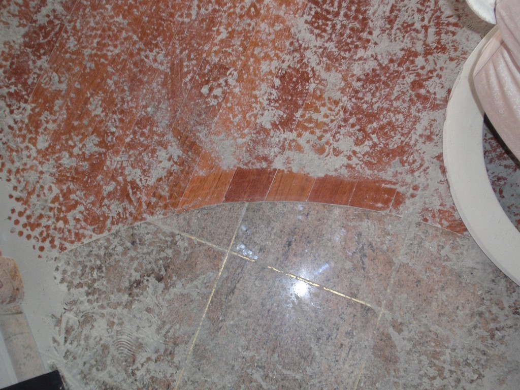 Prevost H3-45 Floor Burn Job before repairs