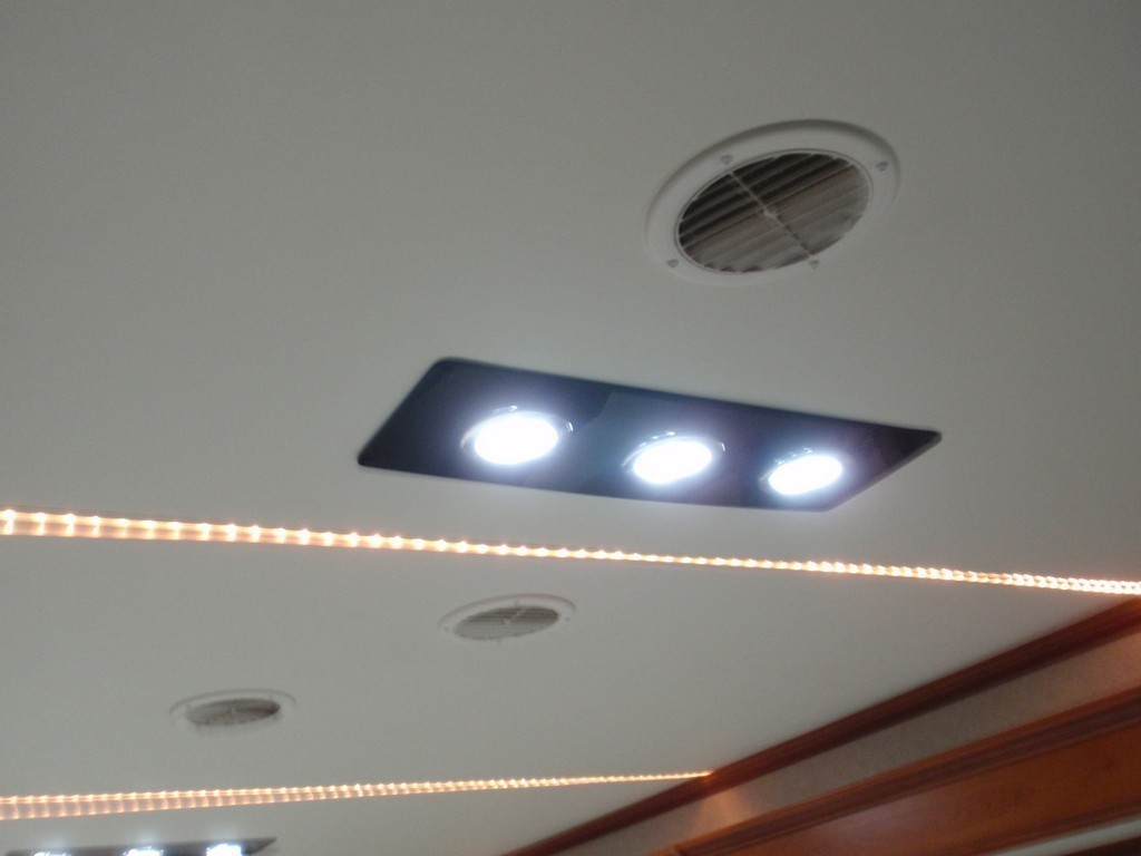 Prevost, XL, XLII, Motorhome, Class A,Front ceiling lights by Excalibur Coach