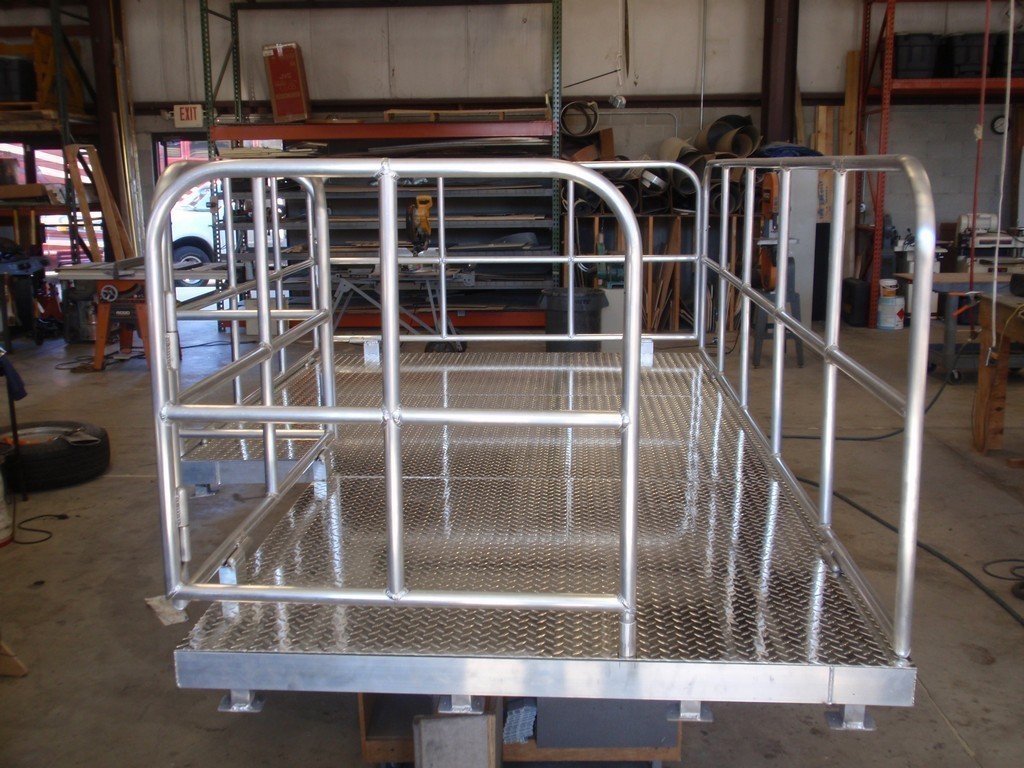 Prevost, H3-45, Motorhome -Observation deck frame & rails by Excalibur Coach