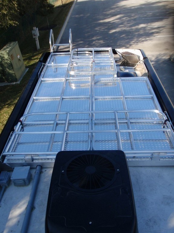 Prevost, H3-45, Motorhome -Observation deck rails folded down on coach by Excalibur Coach