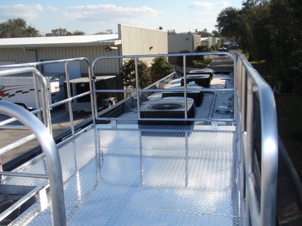 Prevost, H3-45, Motorhome -Observation deck - view from ladder on coach by Excalibur