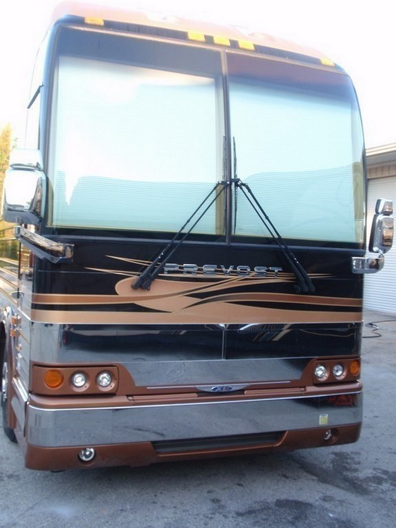 Prevost XL II Excalibur Coach Front Headlight Upgraded