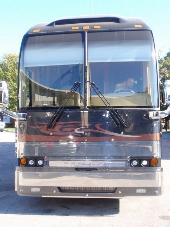 Prevost XL II Front Headlight Upgrade with Shield by Excalibur Coach
