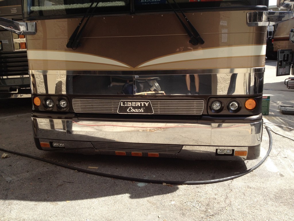 Prevost Xl II 2001 Liberty Headlights Upgraded by Excalibur Coach