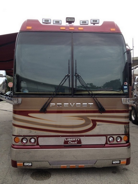 Prevost XL II Liberty Headlights Upgraded by Excalibur Coach