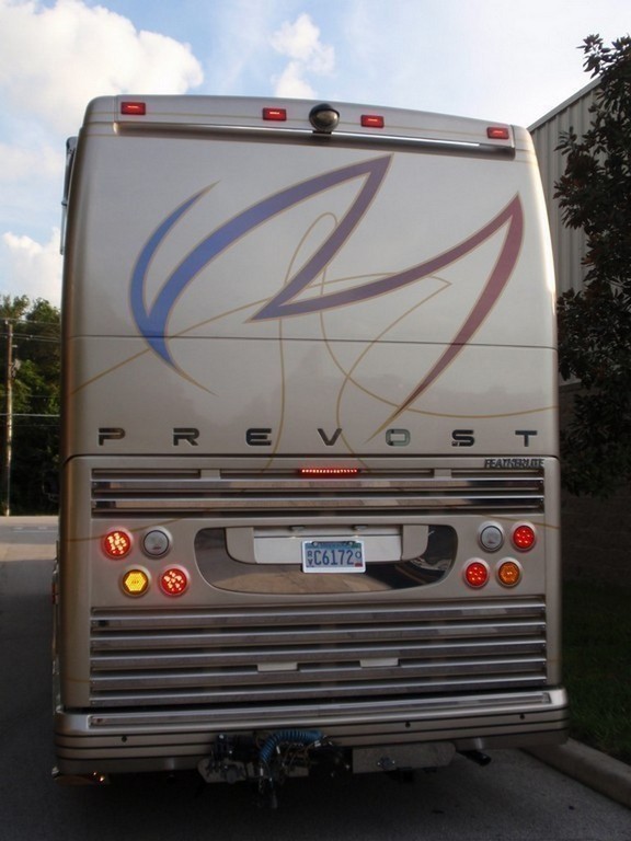 Prevost H3-45 Updated Engine Door and Rear Bumper by Excalibur Coach