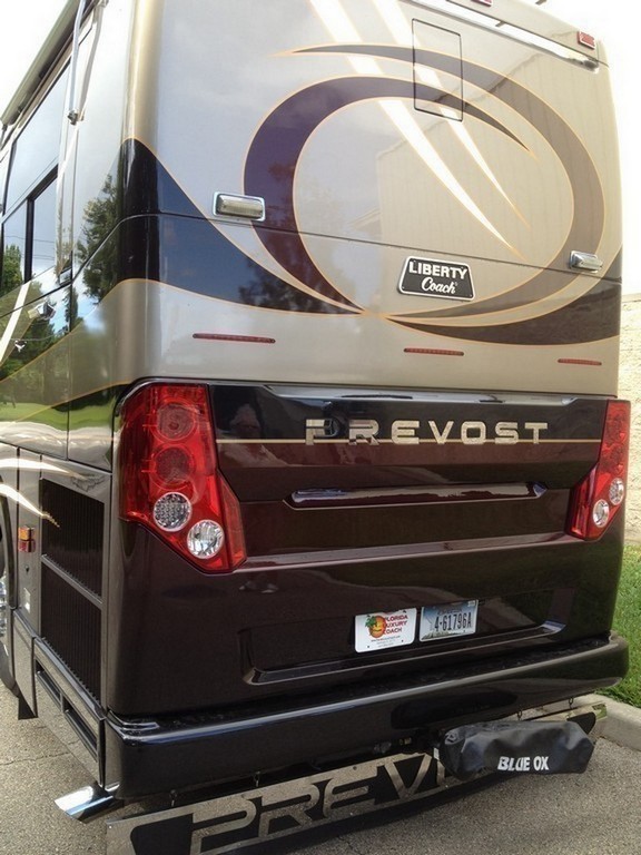 Prevost H3-45 Rear Engine door upgrade by Excalibur Coach