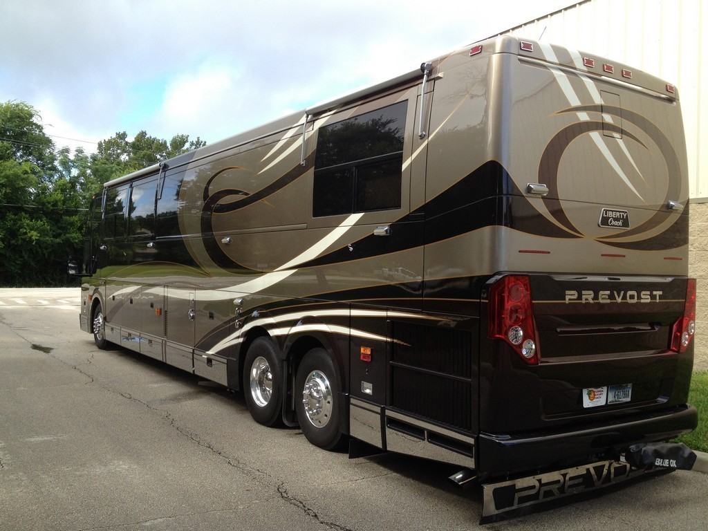 Prevost H3-45 Rear Engine door upgrade by Excalibur Coach